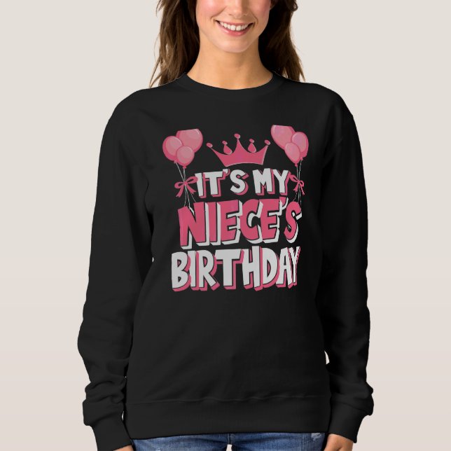 Moletom É a Celebração de Aniversário da Minha sobrinha (Frente)