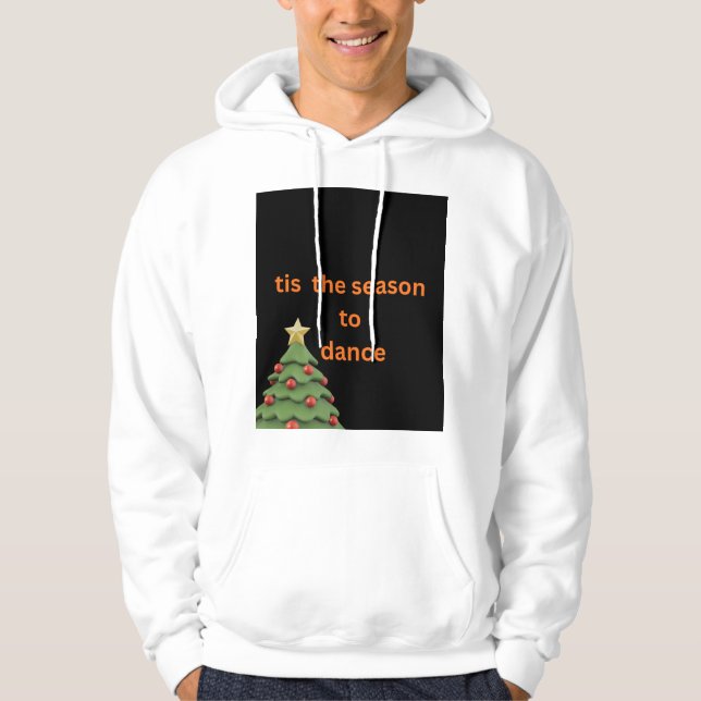 Moletom é a época de dançar camisola de árvore de Natal (Frente)
