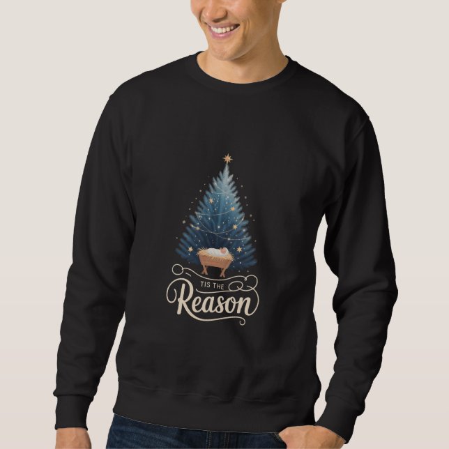 Moletom É A Razão Bíblia Cristã Religiosa De Natal (Frente)
