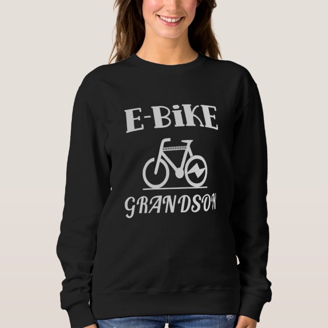 Moletom E Bike Grandson Electric Bicycle Cycling Biker (Frente)