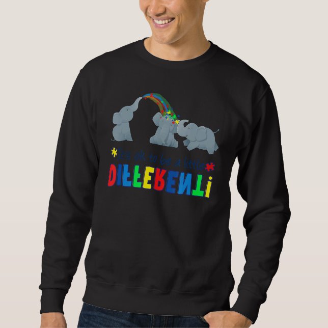 Moletom É Certo Ser Diferente De Autismo Elefante (Frente)