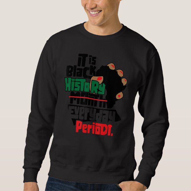 Moletom É História Negra Mês Periodicidade Energia F (Frente)