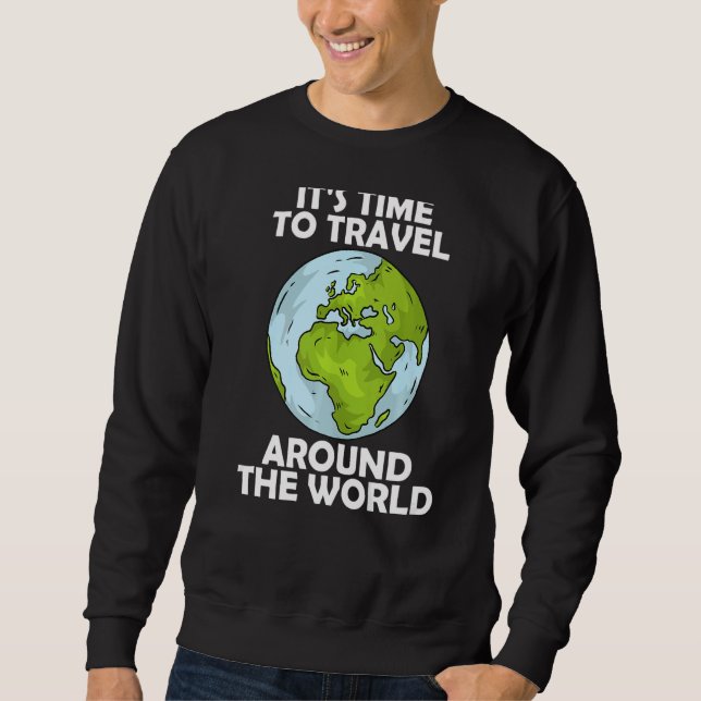 Moletom É hora de viagem ao redor do mundo 6 (Frente)