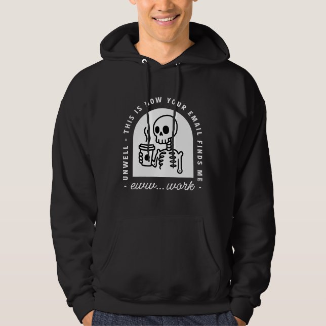 Moletom E-mail engraçado me encontrou mal cansado trabalho (Frente)