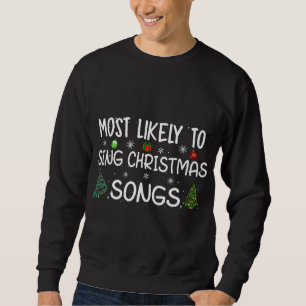 Moletom É mais provável cantar músicas de Natal Family Chr