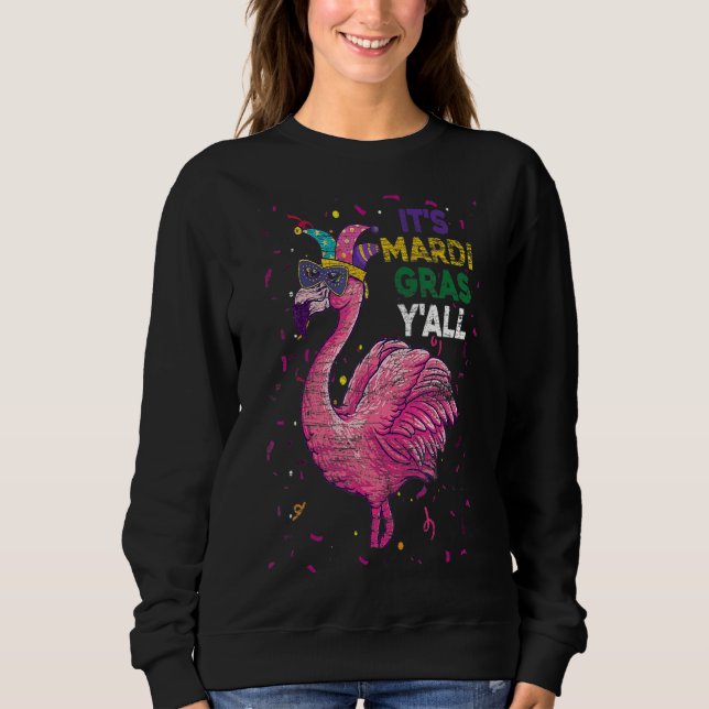 Moletom É Mardi Gras Yall Flamingo (Frente)
