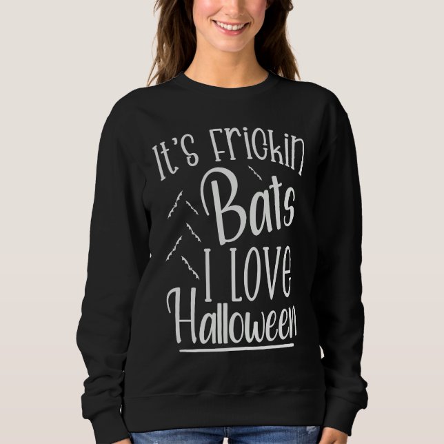 Moletom É Morcegos Danados Eu amo o Halloween  Morcego de  (Frente)