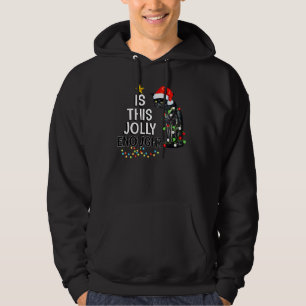 Moletom É Natal Feliz o Suficiente Noel Gato Preto Feliz N