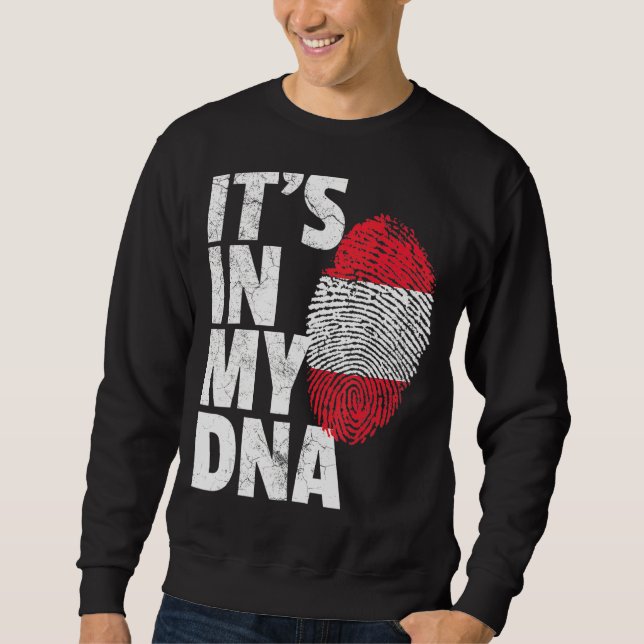 Moletom É no meu DNA, austríaco, mulheres com bandeiras 1 (Frente)
