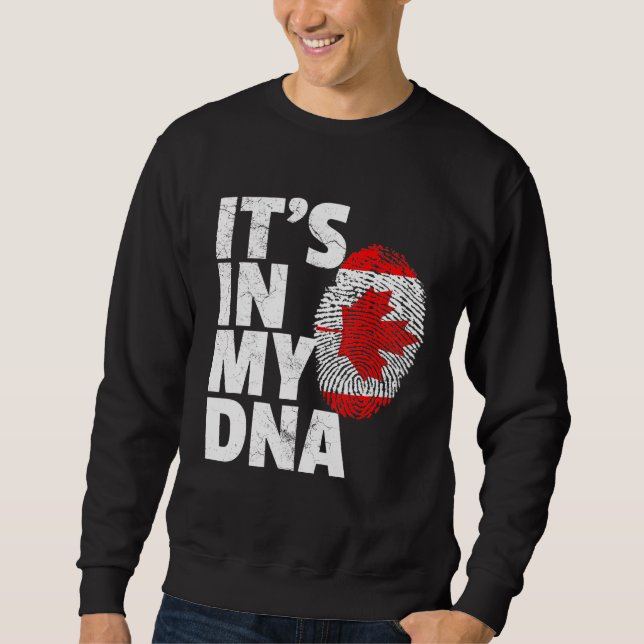 Moletom É No Meu Dna Canadense Flag Prid National (Frente)