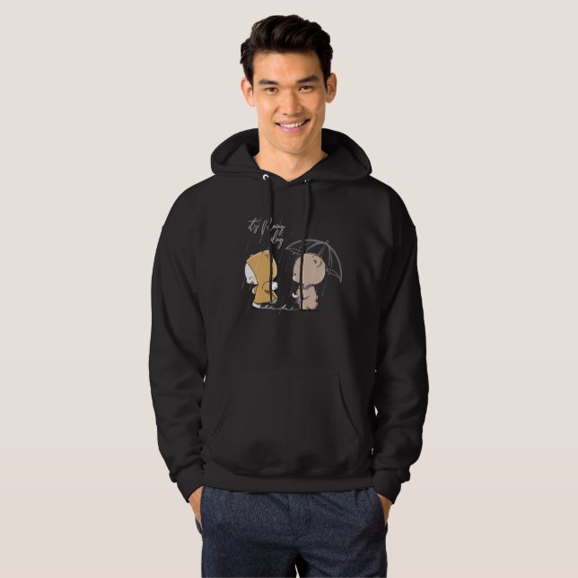 Moletom É o dia chuvoso | Hoodie de uso masculino (Frente Completa)