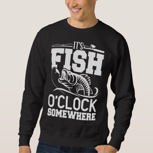 Moletom É o Fish O'clock em algum lugar pescando 2 (Frente)
