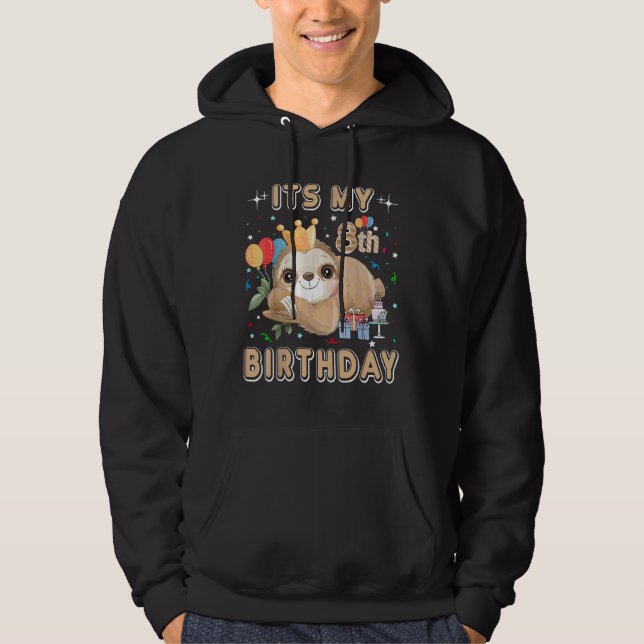 Moletom É O Meu 8.º Aniversário Para Meninas Lloth Birthda (Frente)