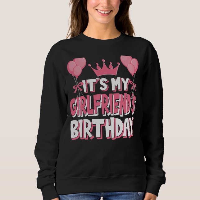 Moletom É o meu aniversário Namorada (Frente)