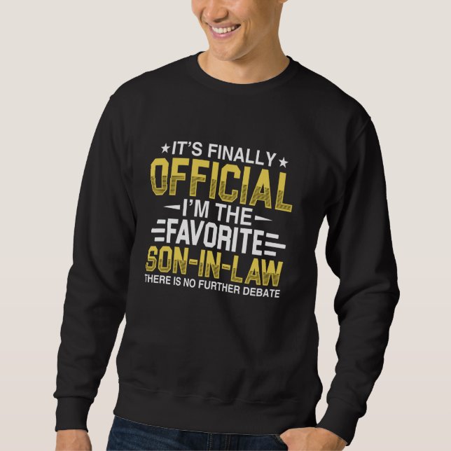 Moletom É oficial, sou o genro favorito engraçado em (Frente)