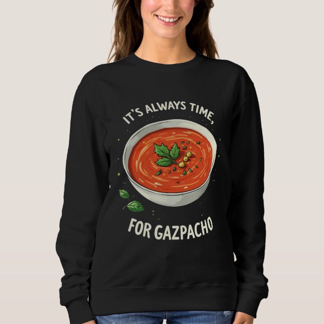 Moletom É sempre hora de tomar sopa de tomate de gazeta (Frente)
