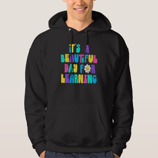 Moletom É Um Belo Dia Para Aprender Professor Retro Estud (Frente)