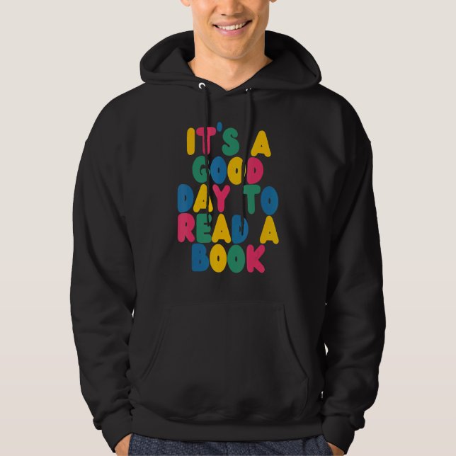 Moletom É Um Bom Dia Para Ler Biblioteca De Livros (Frente)