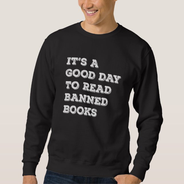 Moletom É um bom dia para ler livros proibidos Premium (Frente)