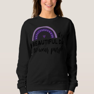 Moletom É um bom dia para Vestir Lupus Purple Awarness Mon