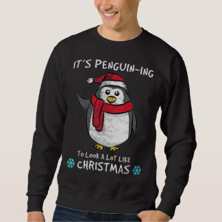 Moletom É um pinguim para parecer muito com o Natal
