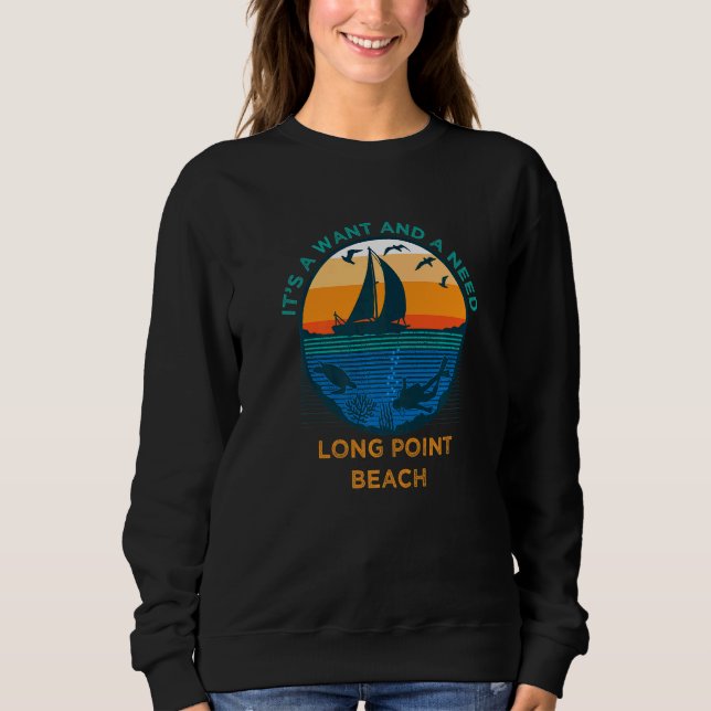 Moletom É um Querido e uma Praia de Longo Ponto Necessária (Frente)