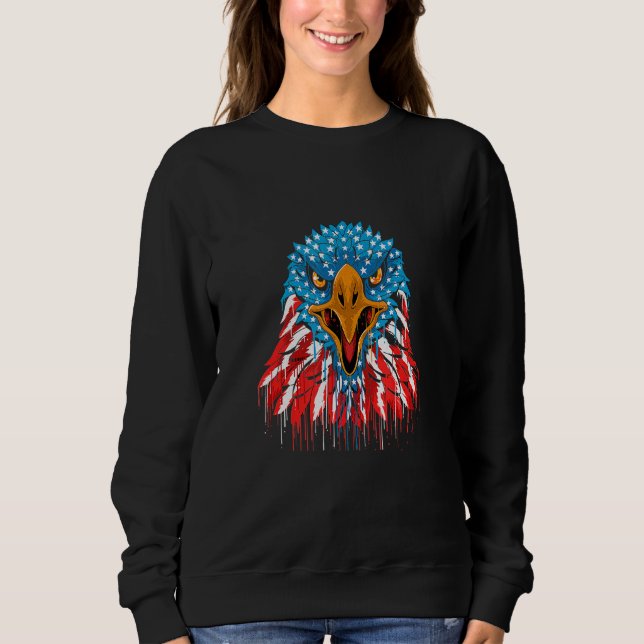 Moletom Éagle 4 De Julho Dos Eua - American Flag Freedom U (Frente)