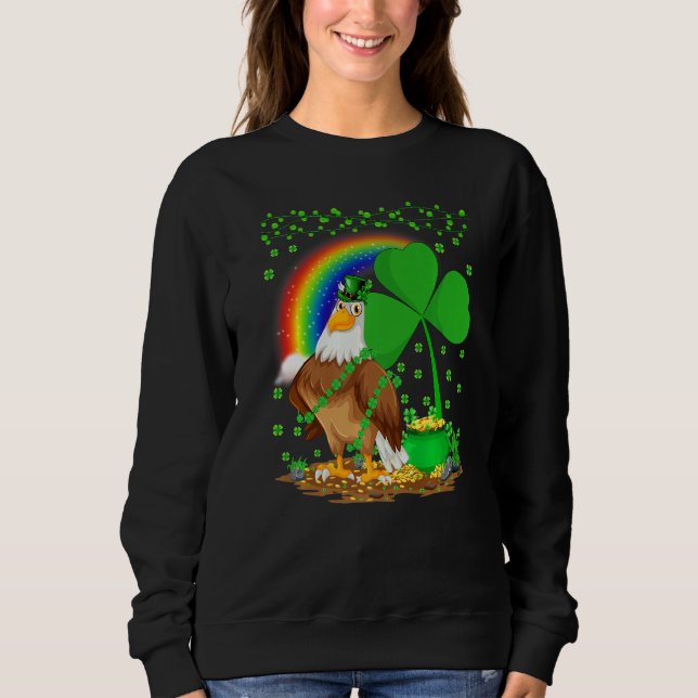 Moletom Eagle Bird Shamrock Rainbow Eagle Rua Da Patrick (Frente)