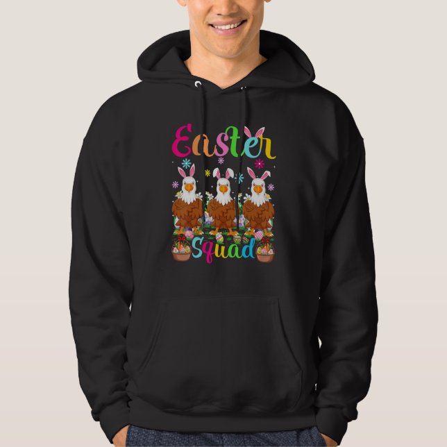 Moletom Eagle Bunny Ear Páscoa Esquadrão Bald Eagle Bird H (Frente)