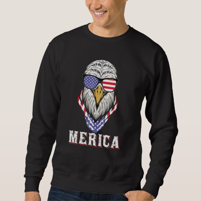Moletom Eagle Merica 4 De Julho, Eagle Patriótica 4 De Ju (Frente)