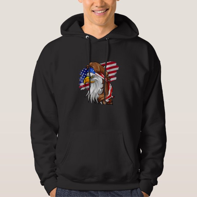 Moletom Eagle Mulle Men 4 De Julho Americano Flag Usa (Frente)