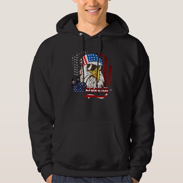 Moletom Eagle Mullet 4 De Julho Dos Eua Flag Merica (Frente)