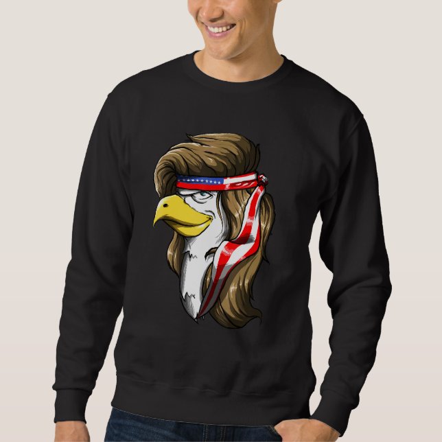 Moletom Eagle Mullet 4 De Julho Dos Eua Flag Merica (Frente)