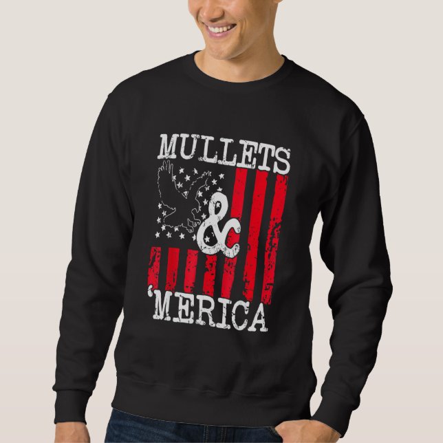 Moletom Eagle Mullet 4 De Julho Merica American Flag Wome (Frente)
