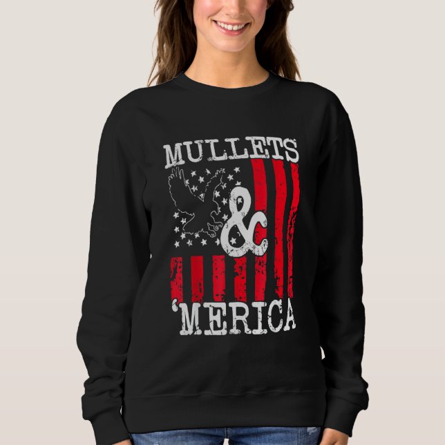 Moletom Eagle Mullet 4 De Julho Merica American Flag Wome (Frente)