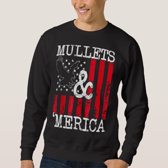 Moletom Eagle Mullet 4 De Julho Merica American Flag Wome (Frente)