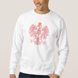 Moletom Eagle polonês esboçado no vermelho