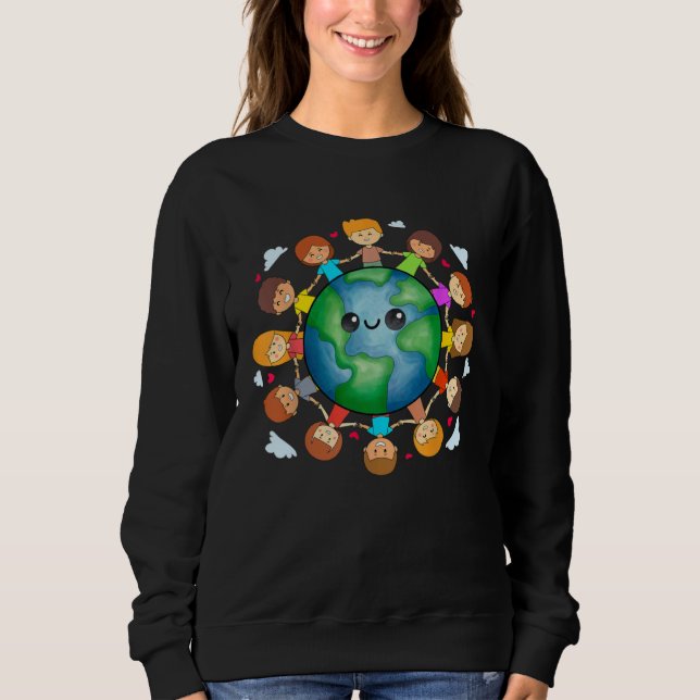Moletom Earth Day Shirts Kids Earth Day 2023 Tshirt Youth  (Frente)