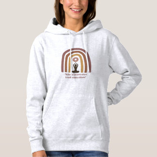 Moletom Earth-Toned Mindfulness Rainbow Yoga Design