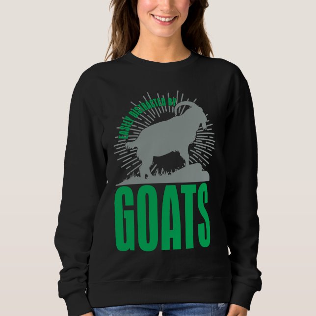 Moletom Easily Distracted By Goats  Animal  For Men Women (Frente)