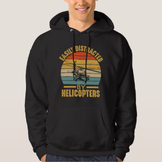 Moletom Easily Distracted By Helicopters Funny Helicopter