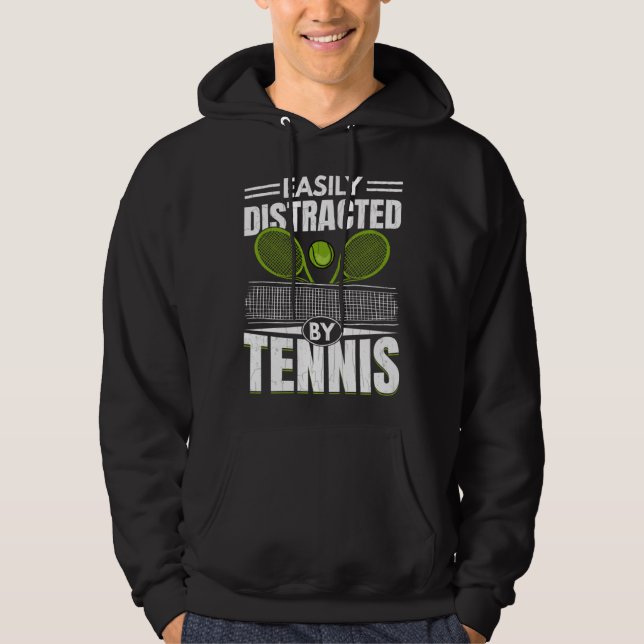 Moletom Easily Distracted By Tennis  Sports Player Graphic (Frente)