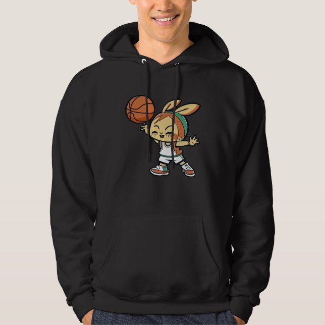 Moletom Easter Bunny Playing Basketball Basketball Easter (Frente)
