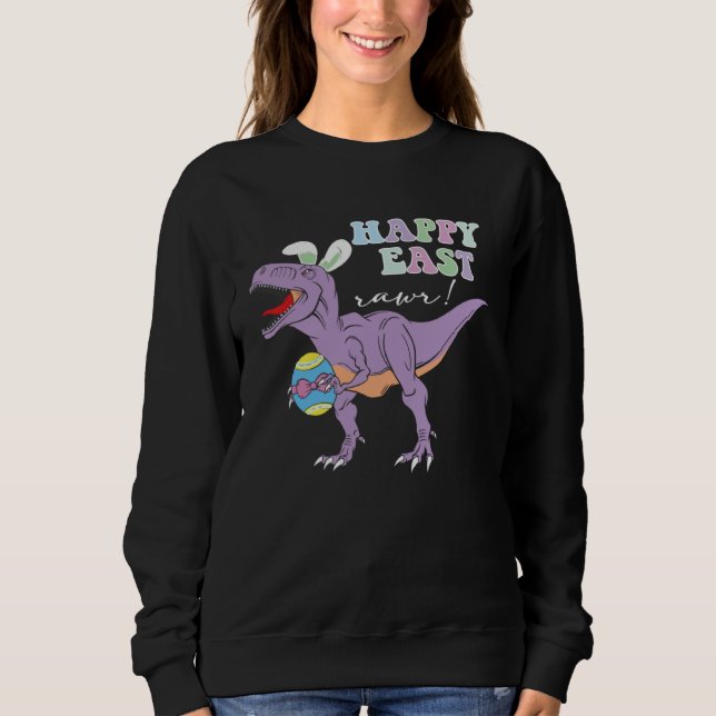 Moletom Easter Day Dinosaur  Happy Eastrawr Rex Easter (Frente)