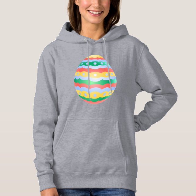 Moletom Easter Hoodies Women's Easter Egg Hooded Shirt (Frente)