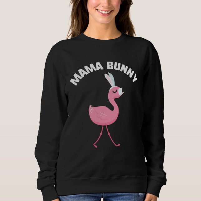 Moletom Easter Mama Bunny Flamingo Mm Grandma Bunny Kids (Frente)