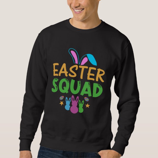 Moletom Easter Squad Kids Youth  Easter Day Bunny Egg Hunt (Frente)