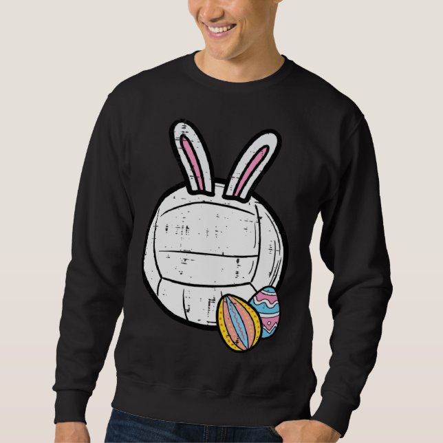 Moletom Easter Volleyball Bunny Sports Player Women Girls  (Frente)