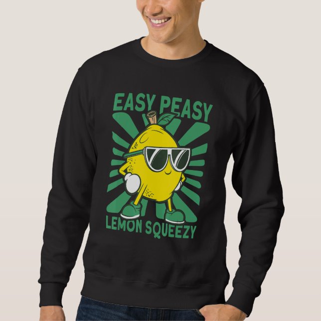 Moletom Easy Peasy Lemon Squeezy Lemonade Stand Crew (Frente)