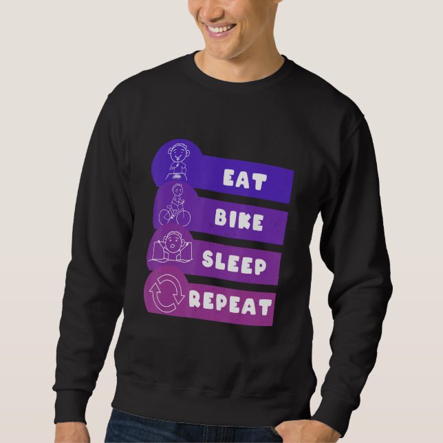 Moletom Eat Bike Sleep Repeat (Frente)